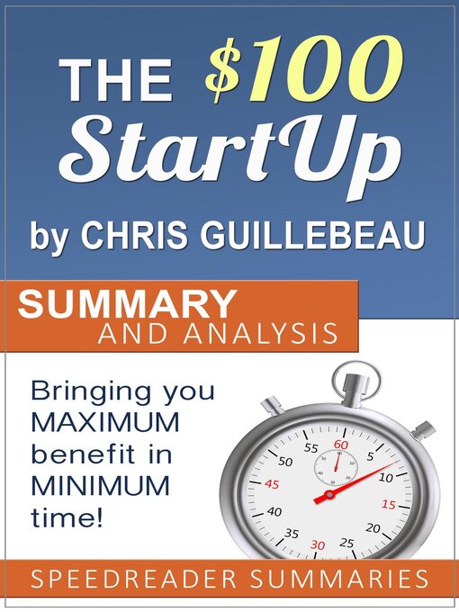 Title details for The $100 Startup by Chris Guillebeau by SpeedReader Summaries - Available